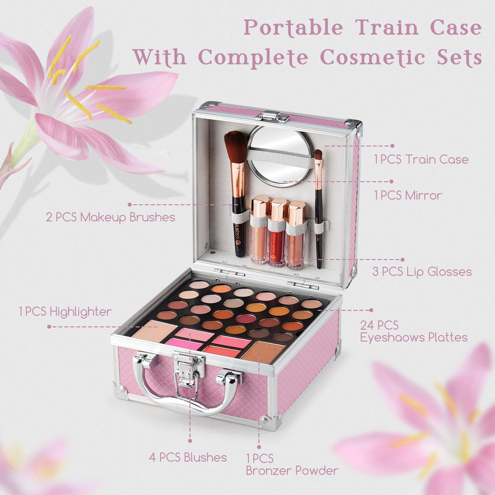 Color Nymph 24-color eyeshadow palette, vibrant beginner shades for creative looks.