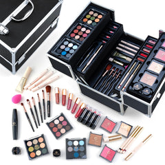 Color Nymph teens makeup set train case open showing organized storage.