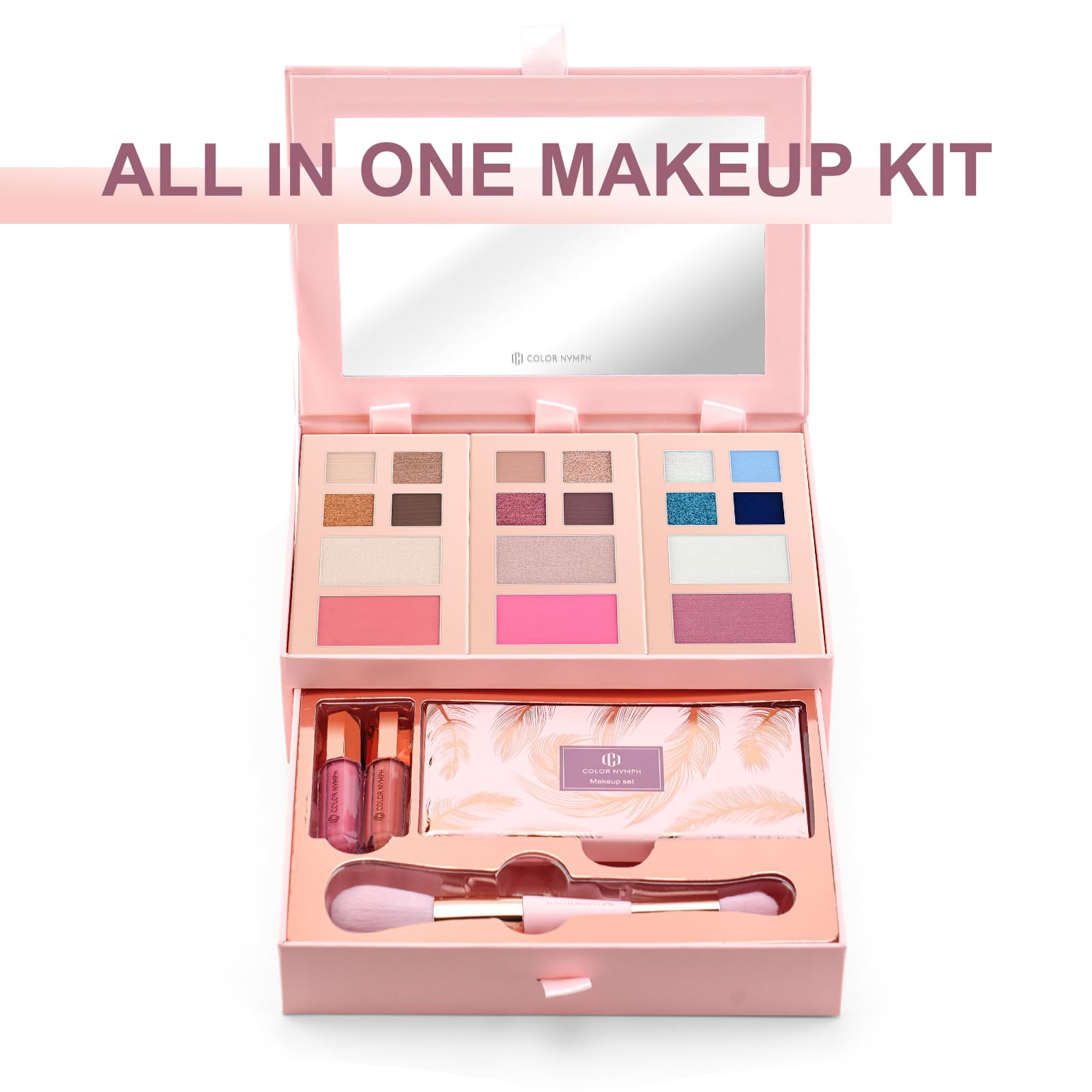 Color Nymph three-eyeshadow palettes swatches ready for daily looks