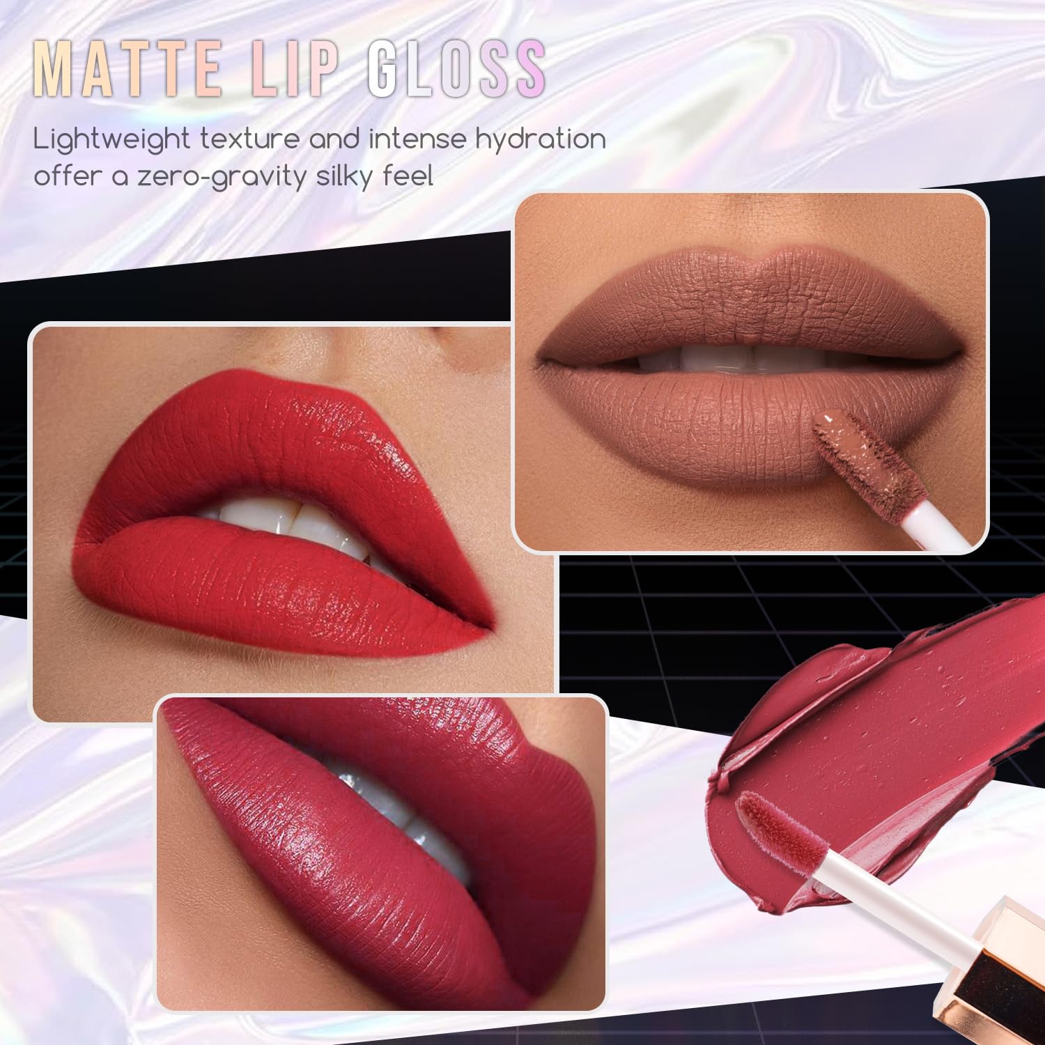 Color Nymph waterproof lipgloss provides lasting color on lips.