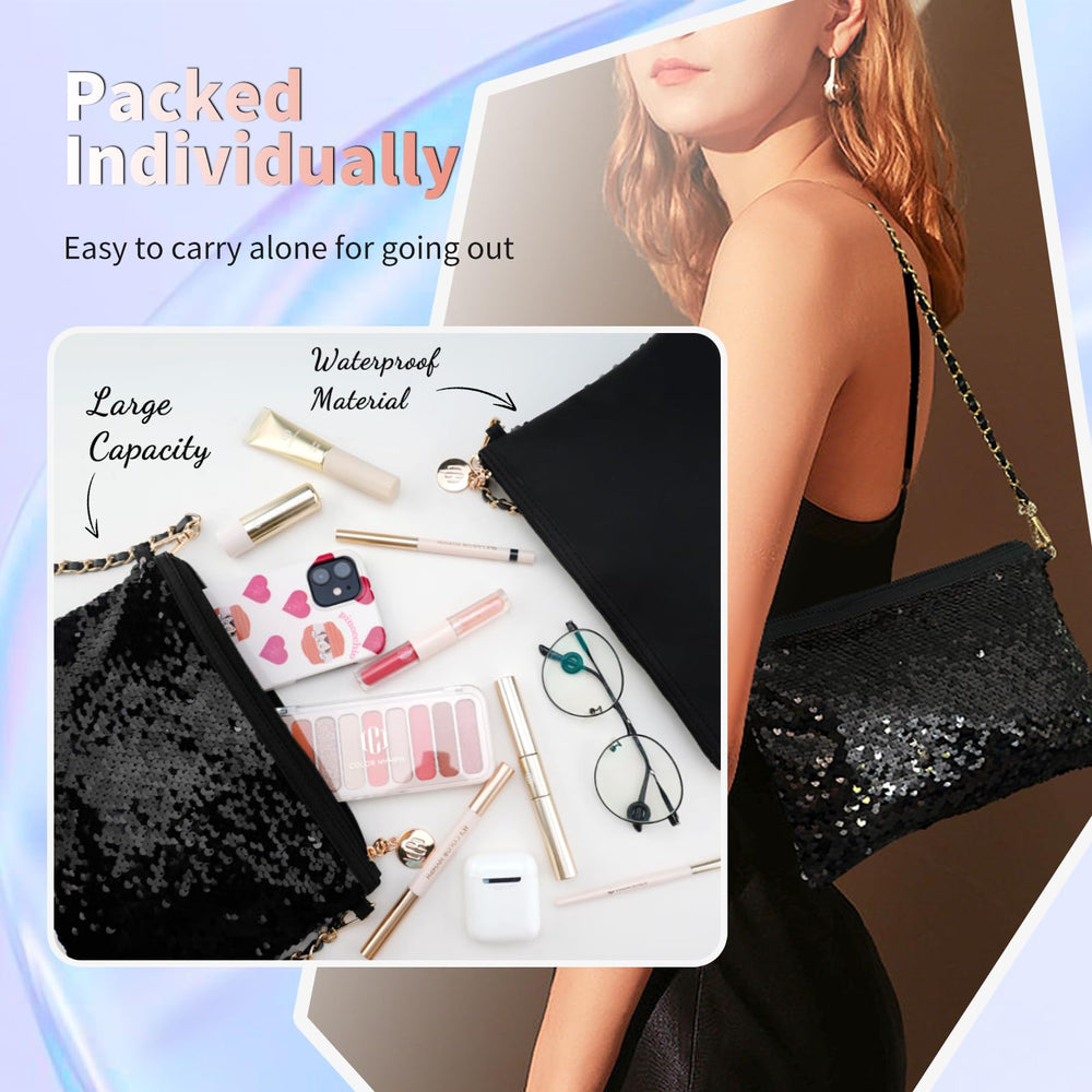Color Nymph waterproof sequin bag makeup set for events