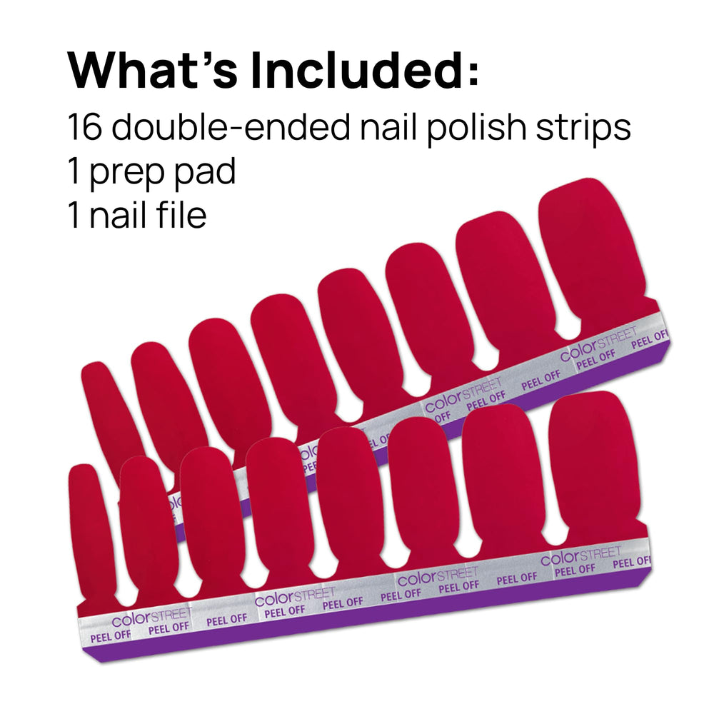 Color Street real-nail-polish-strips simplify application for fast, chip-resistant results.