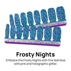 Color Street Frosty Nights polish strip set provides easy at-home nail art.
