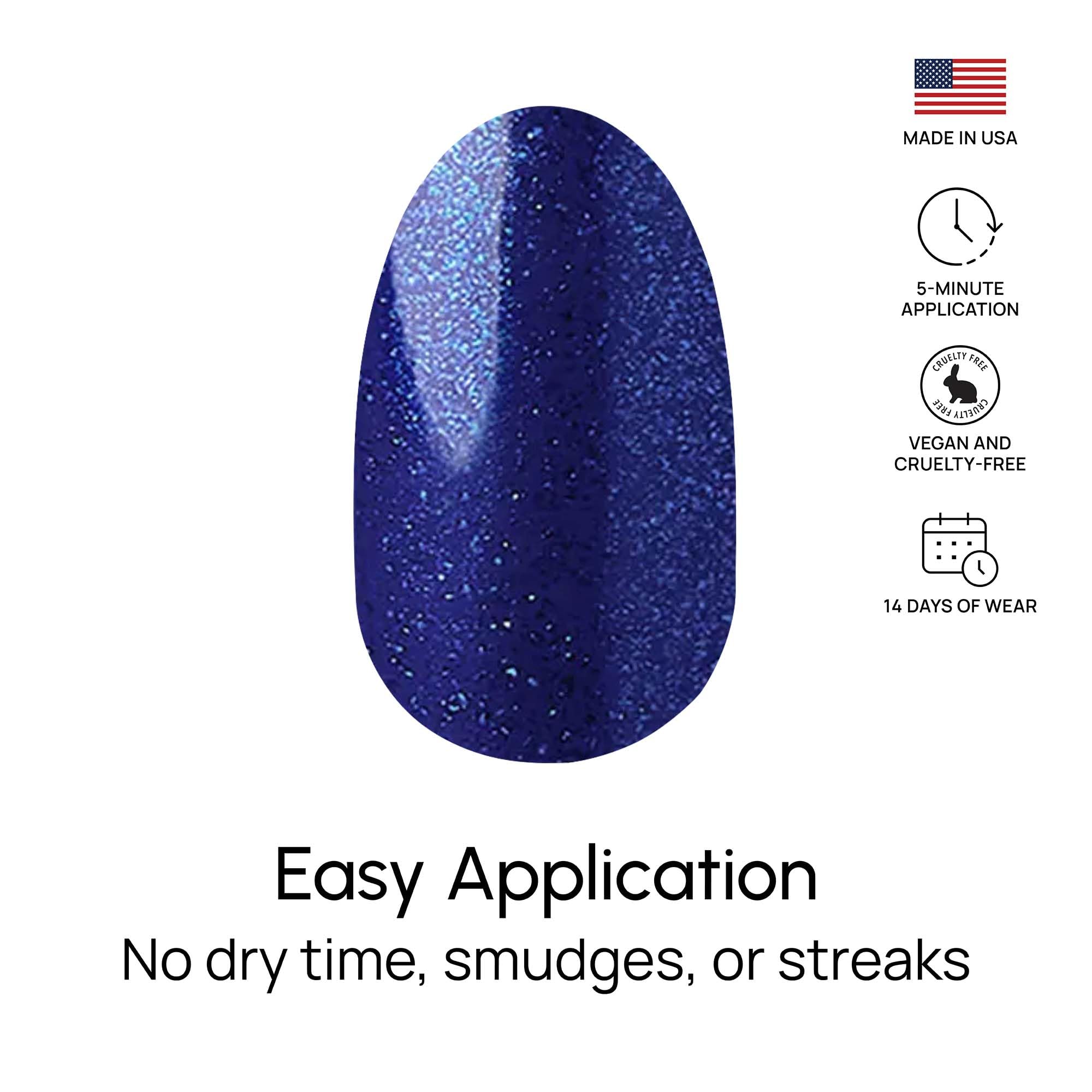 Color Street Punk Phase Shimmer zero dry-time strips prevent smudges during application