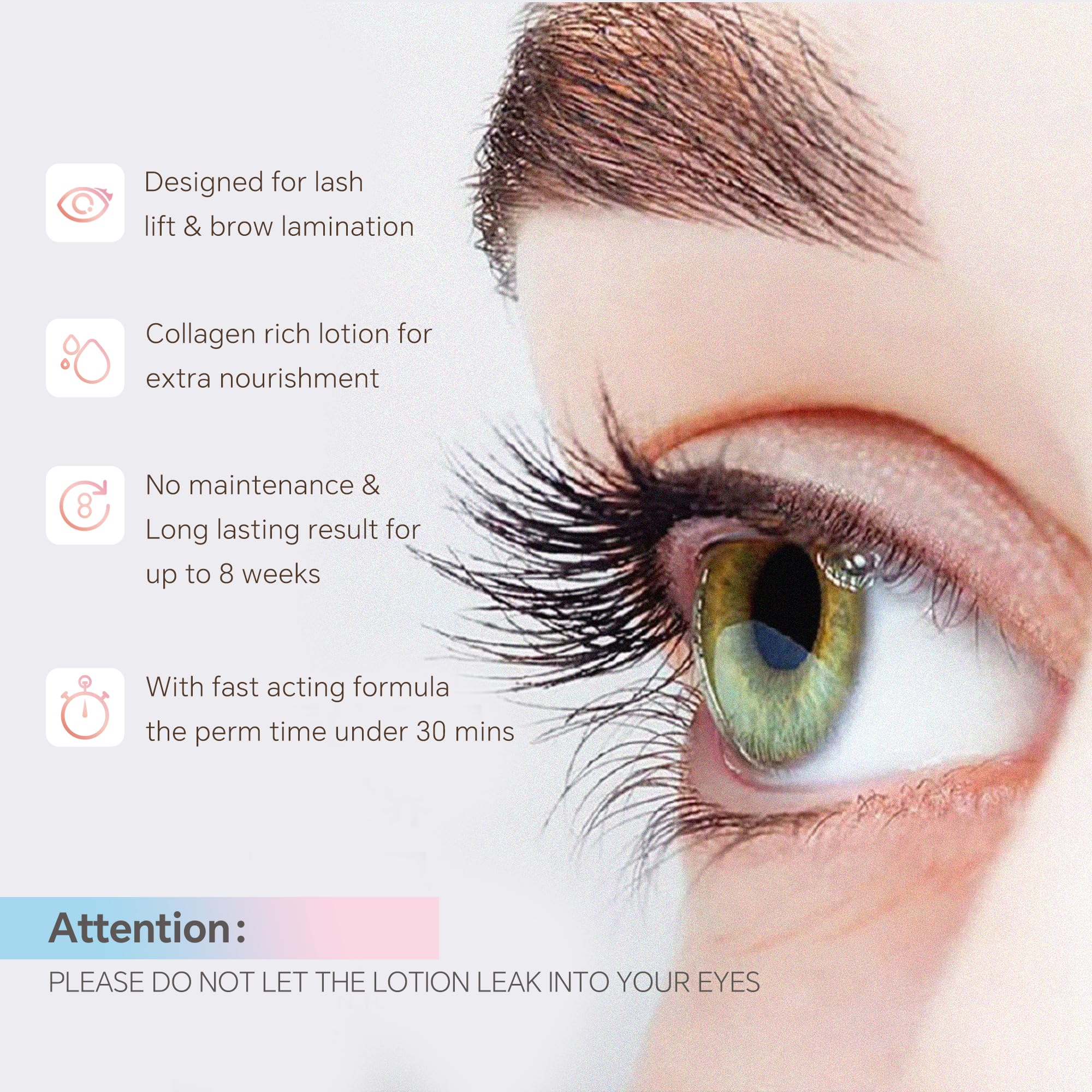 COLORRATION enhanced glue adhesion close-up highlighting strong lash fixation