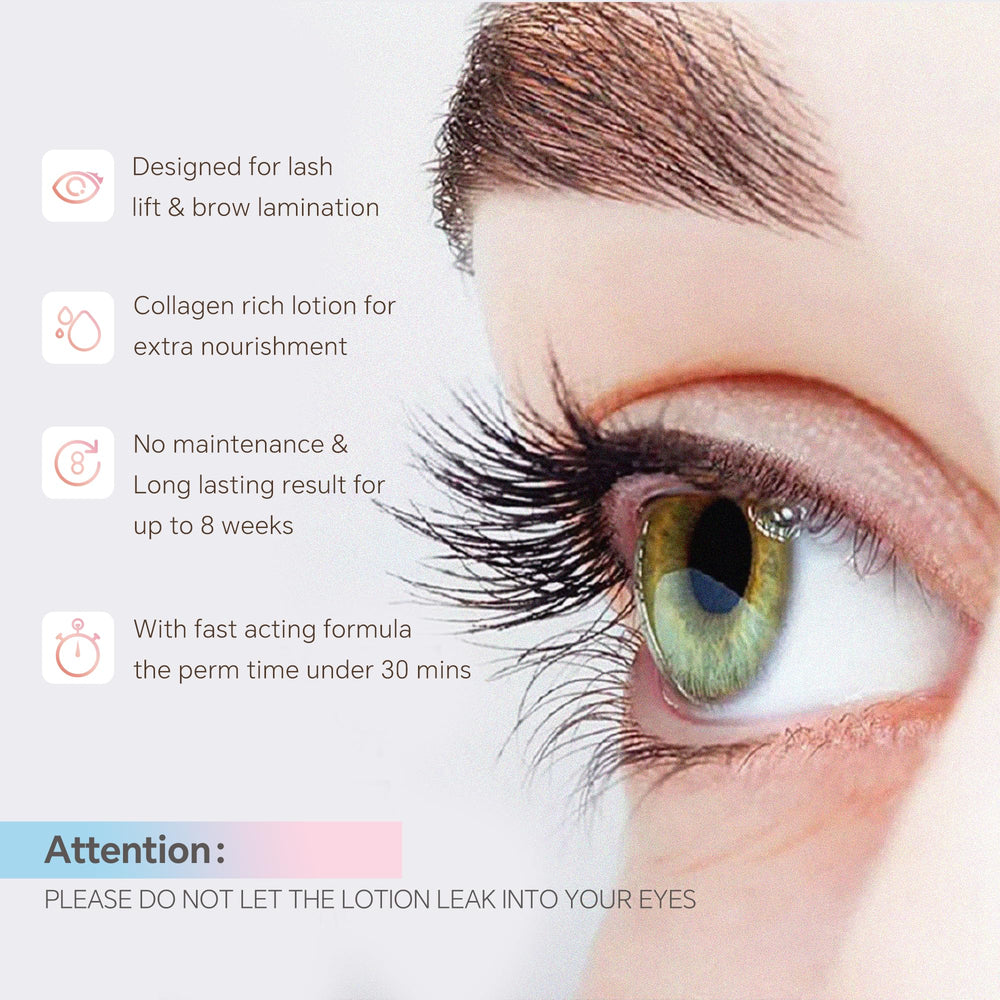 COLORRATION enhanced glue adhesion close-up highlighting strong lash fixation