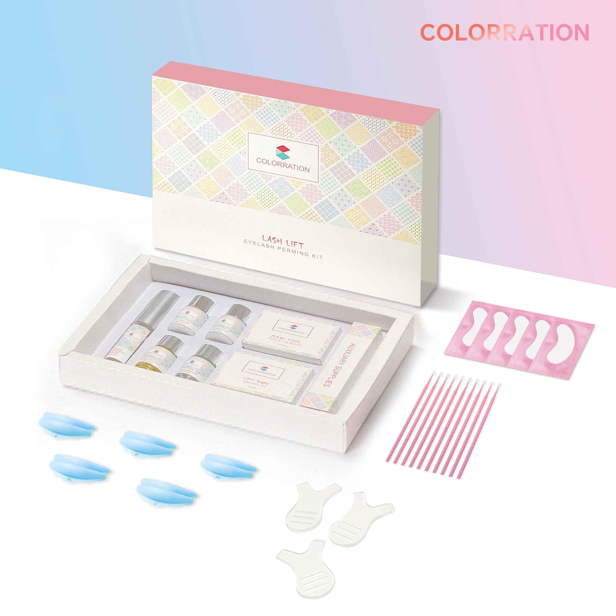 COLORRATION semi-permanent lash curl lasting 6-8 weeks visuals