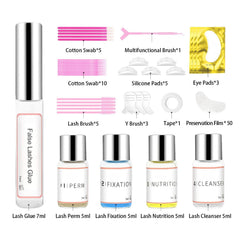 COLORCODE Lash Lift Kit tools laid out for precise at-home use.