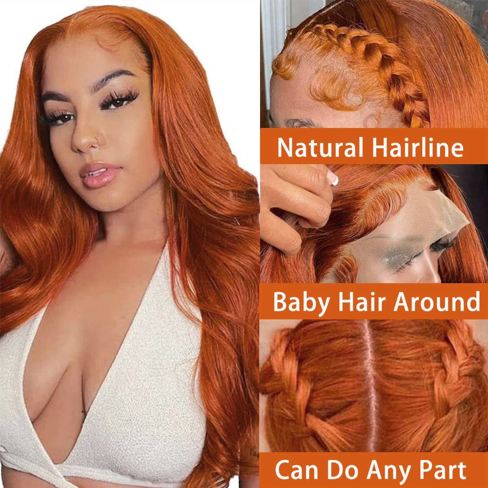 Colorful Bird 13x4 HD lace front wig enabling versatile parting options.
