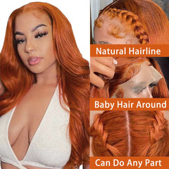 Colorful Bird 13x4 HD lace front wig enabling versatile parting options.