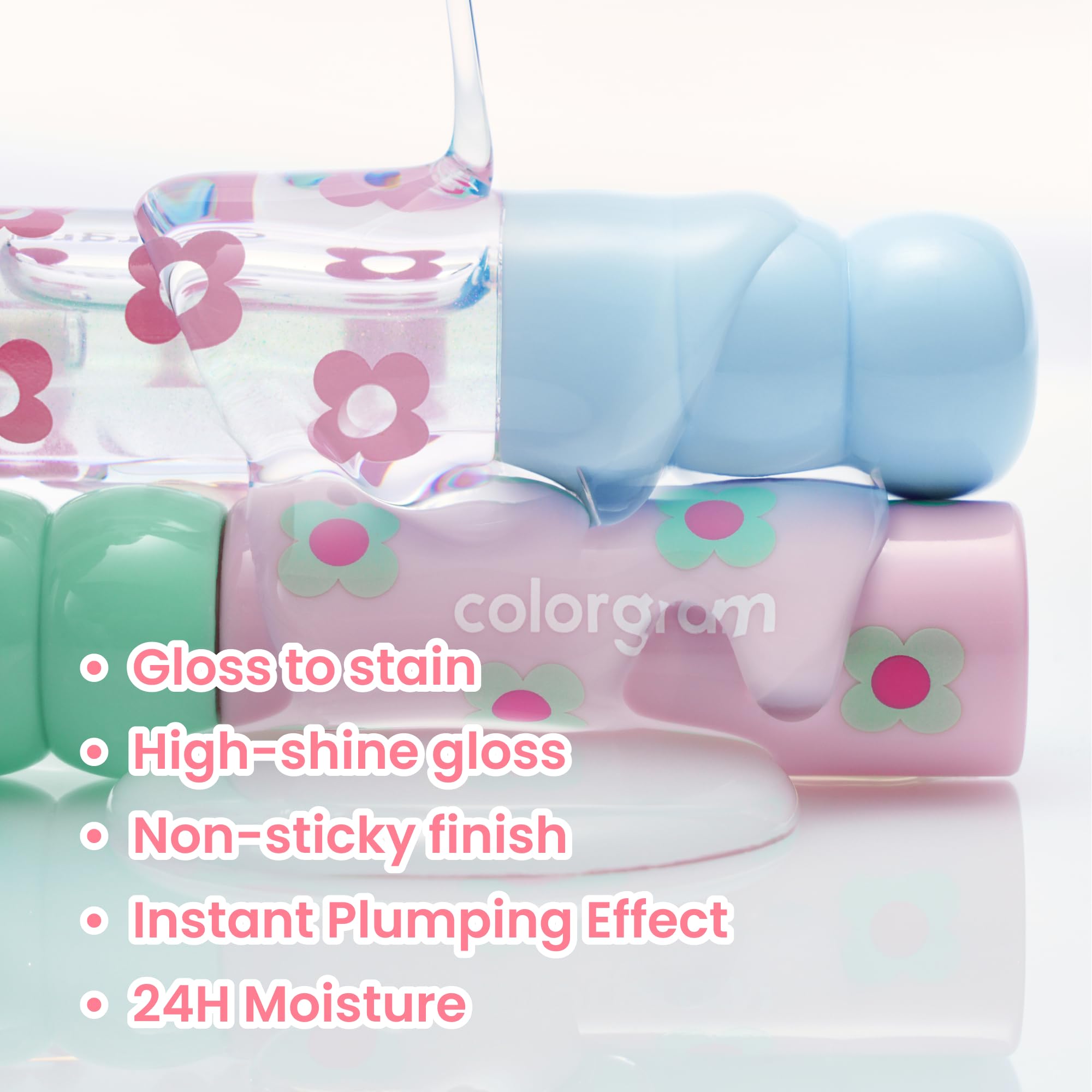 COLORGRAM Fruity Glass Tint 15 Satisfied Fig longwear finish for day-to-night color.