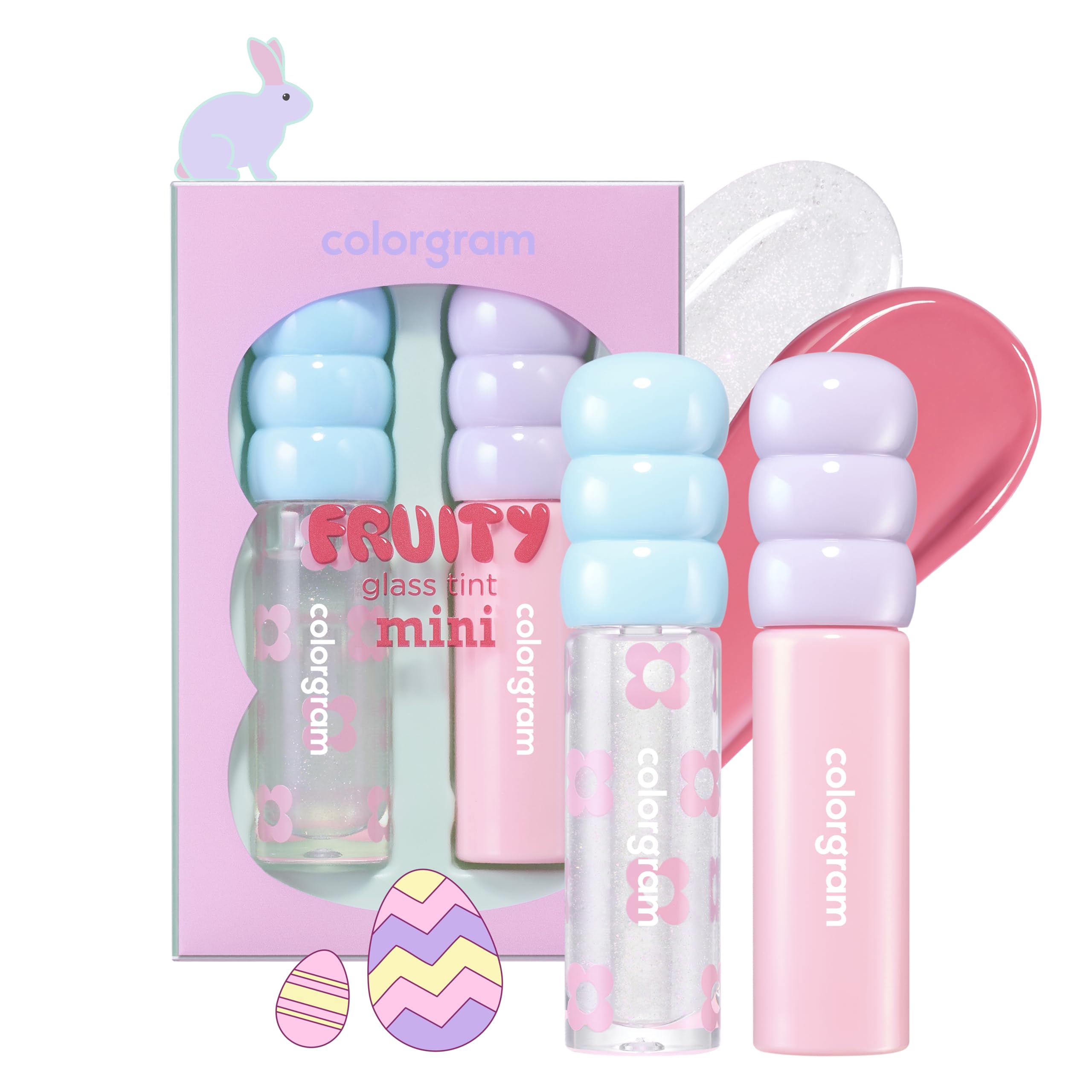 Colorgram Fruity Glass Tint Mini Set 03 bottle close-up for radiant glassy shine.