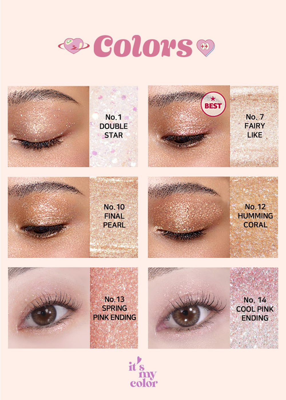 COLORGRAM Milk Bling Shadow 01 liquid eyeshadow with pearls for easy application