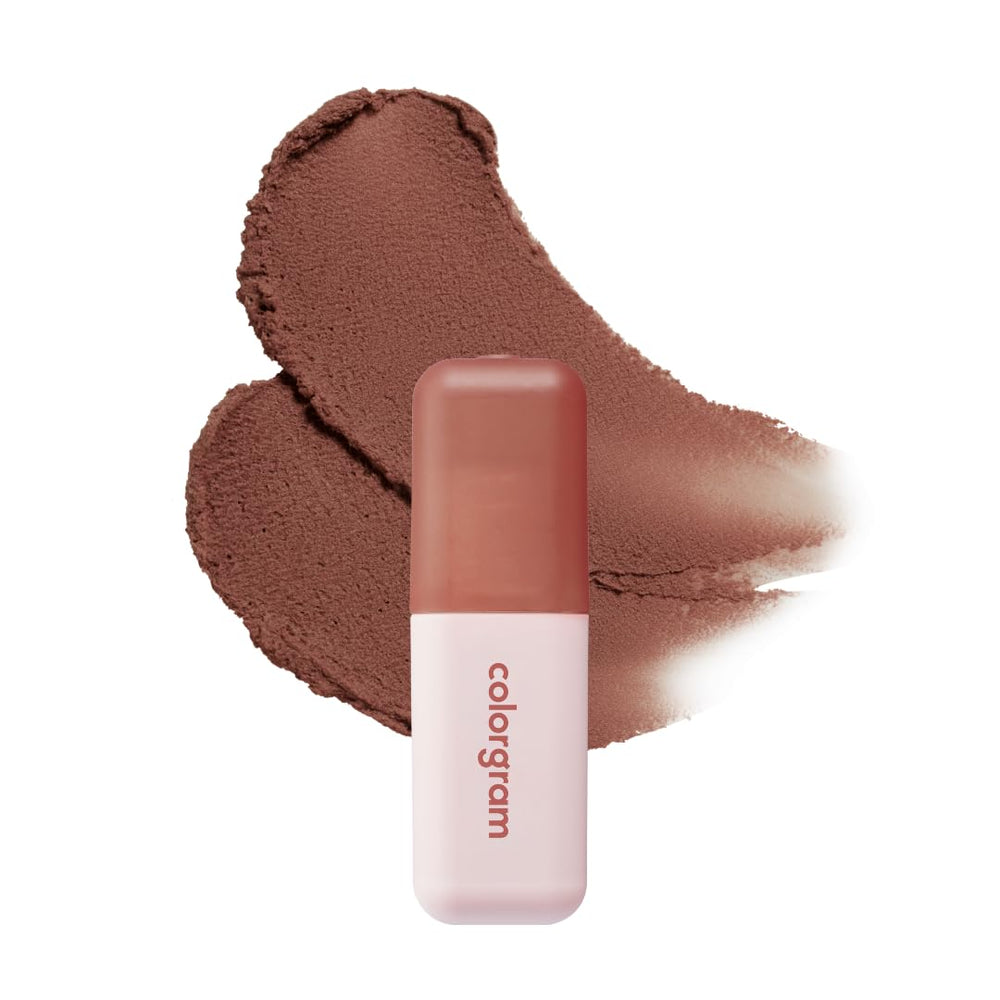 Colorgram Nude Blur Tint 08 Hip Chocolate pack shot showing versatile lip and cheek color