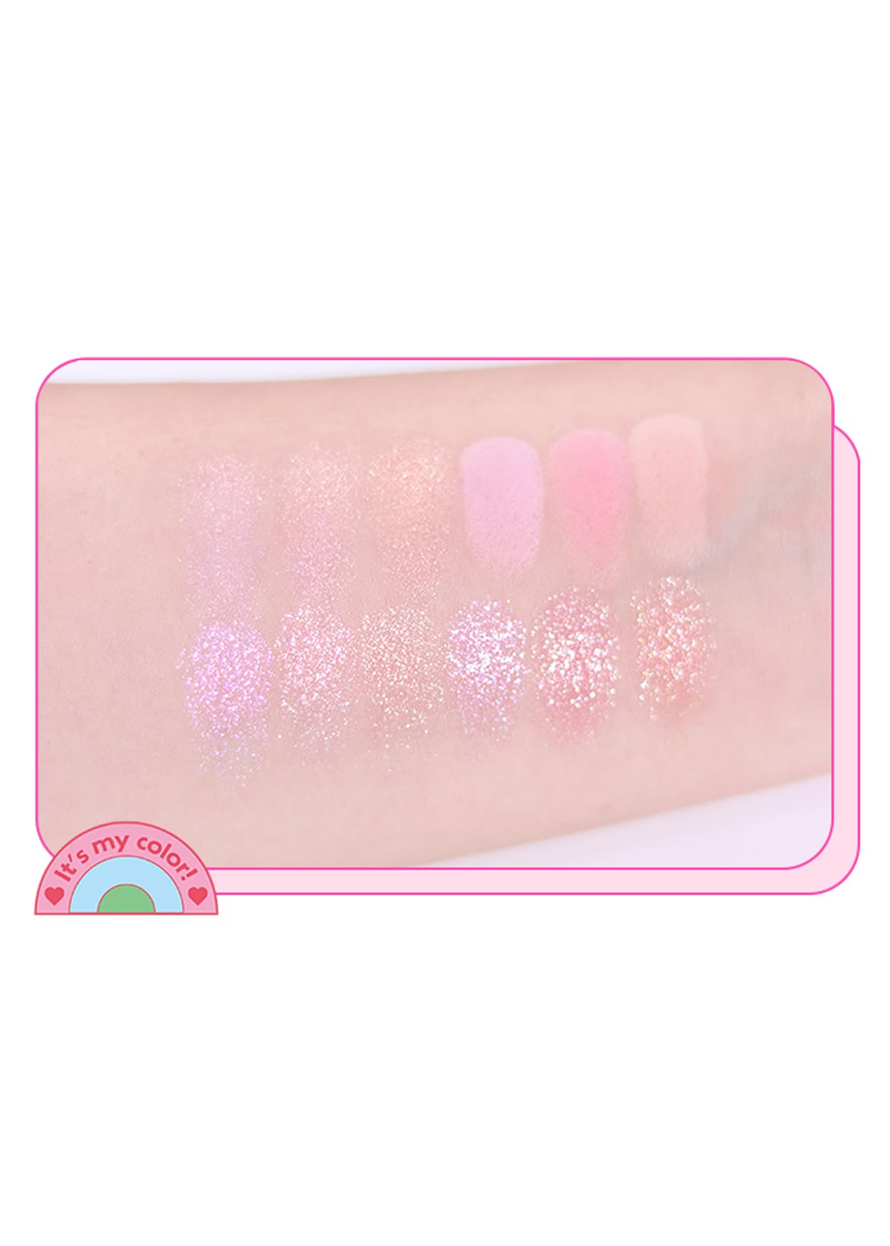 COLORGRAM Pin Point Eyeshadow Palette calculator design aids easy color mixing.