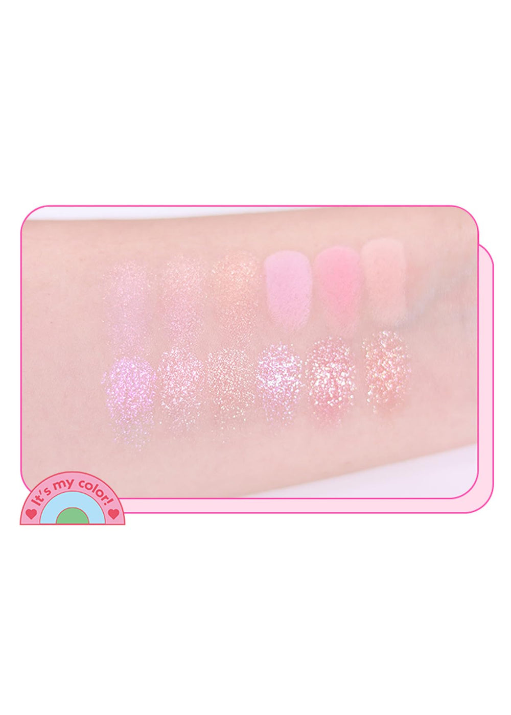 COLORGRAM Pin Point Eyeshadow Palette calculator design aids easy color mixing.