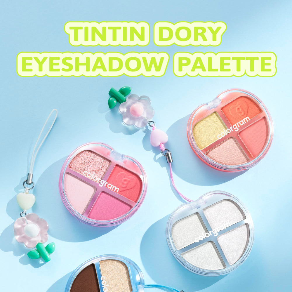 COLORGRAM Tintin Dory palette opened showing silky textures ready for blending
