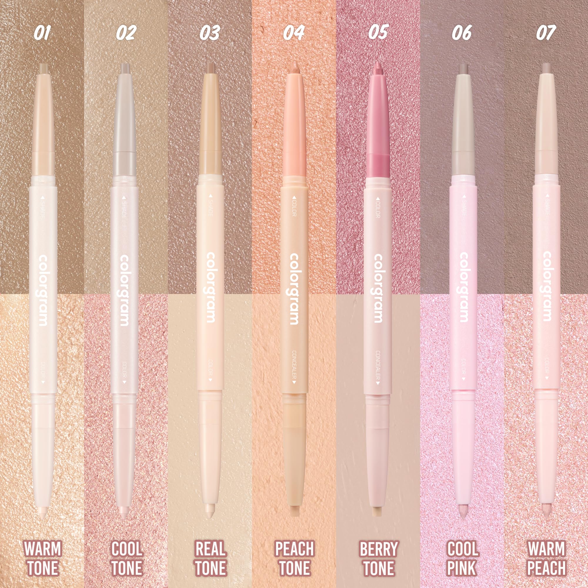 COLORGRAM Under Eye Highlighter Stick shown for precise under-eye application.