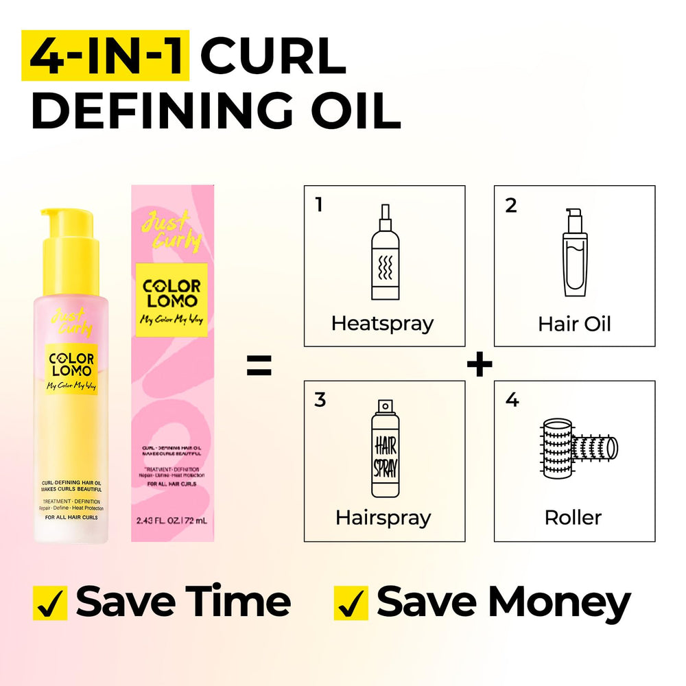 COLORLOMO heat protection for 3D curls keeps style bounce and long-lasting.