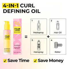 COLORLOMO heat protection for 3D curls keeps style bounce and long-lasting.