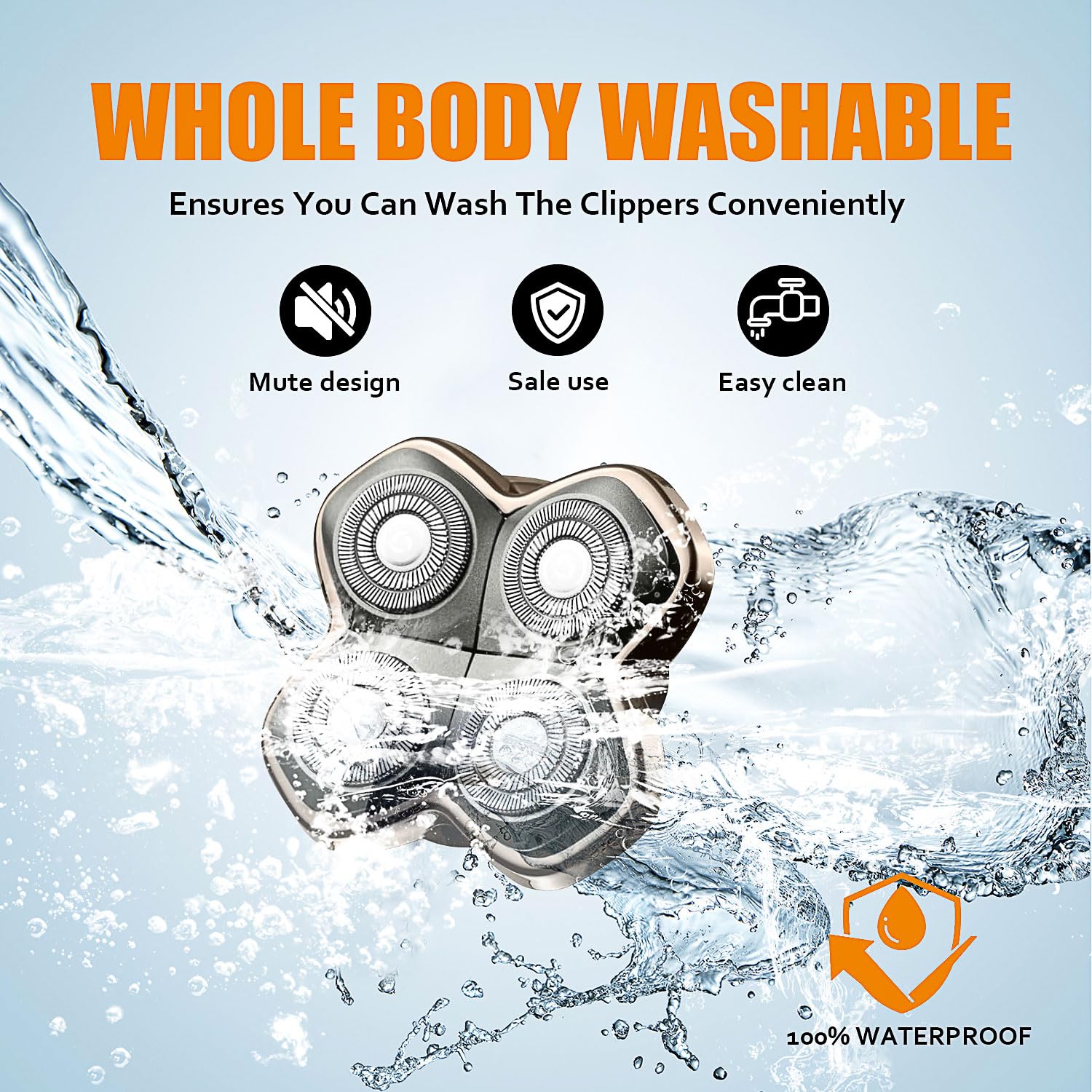 Colorski round-head design protects skin during close shaves