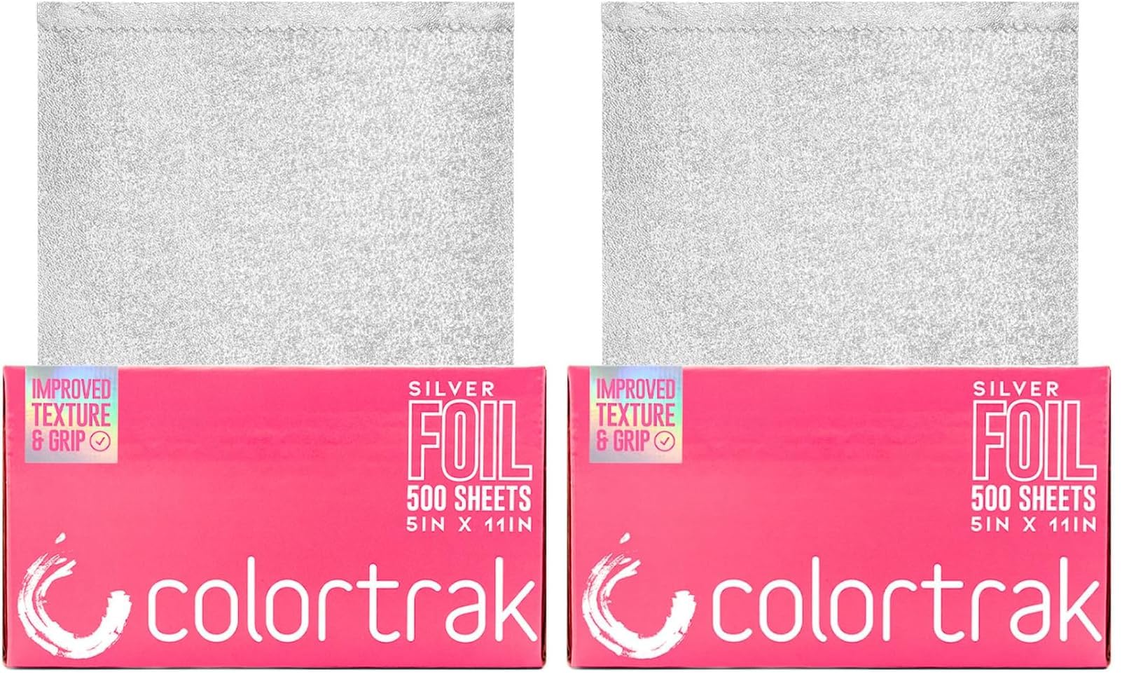 Colortrak embossed sheets in a pop-up dispenser for precise foil coloring.