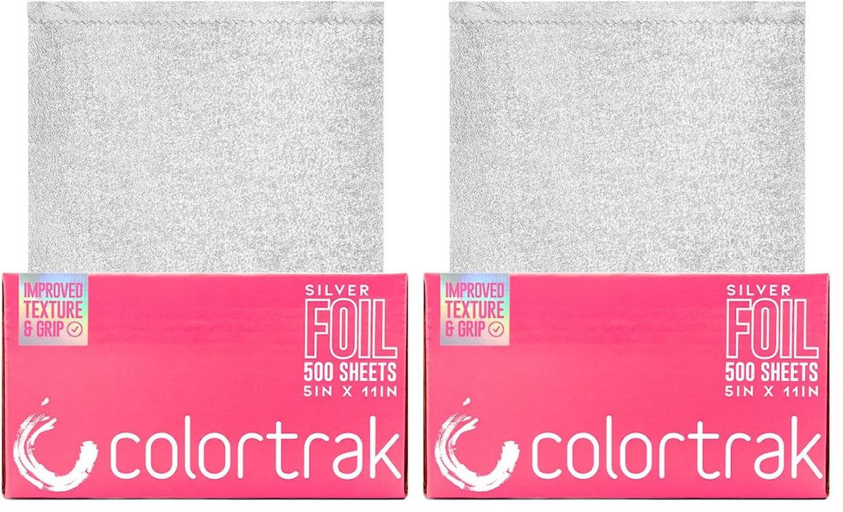 Colortrak embossed sheets in a pop-up dispenser for precise foil coloring.