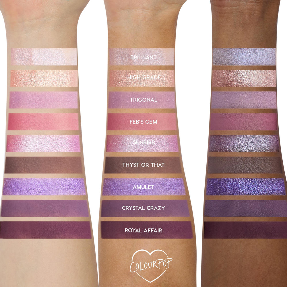 ColourPop All Amethyst duo chrome shades create multidimensional color on lids
