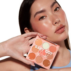 ColourPop Baby Got Peach metallic shade closeup for luminous eye embellishment.