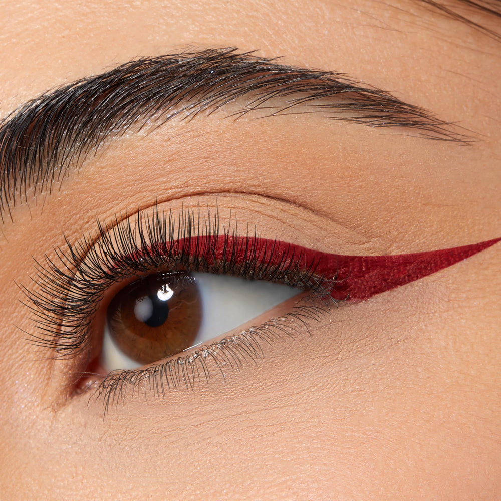 Application stroke demonstrates smooth glide of ColourPop BFF Liquid Liner.