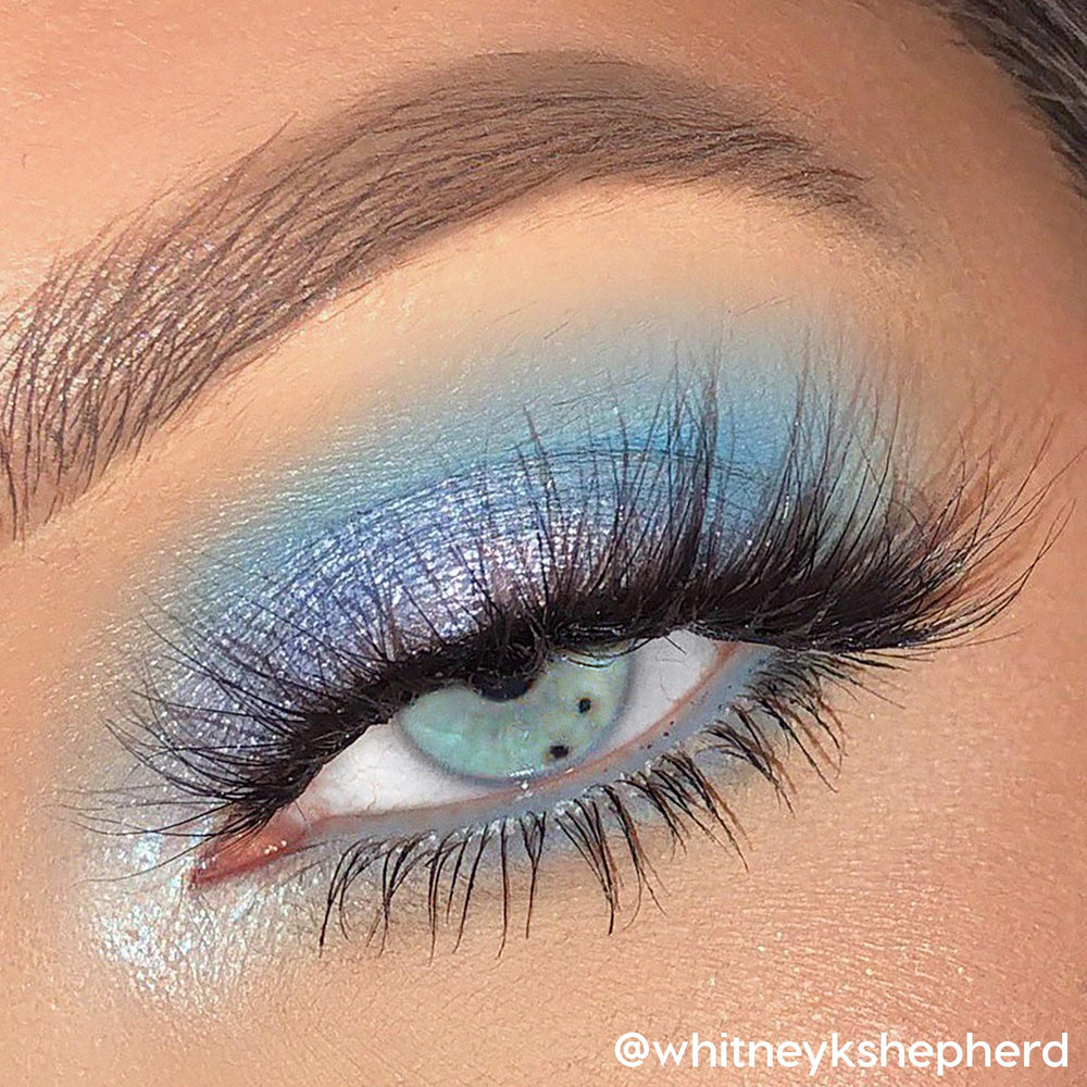 ColourPop Blue Moon swatches on skin show true pigment payoff.