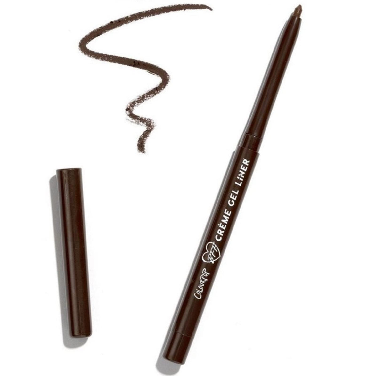 ColourPop Brew Ha-Ha eyeliner pencil in black brown, twist-up design for precise waterline definition.