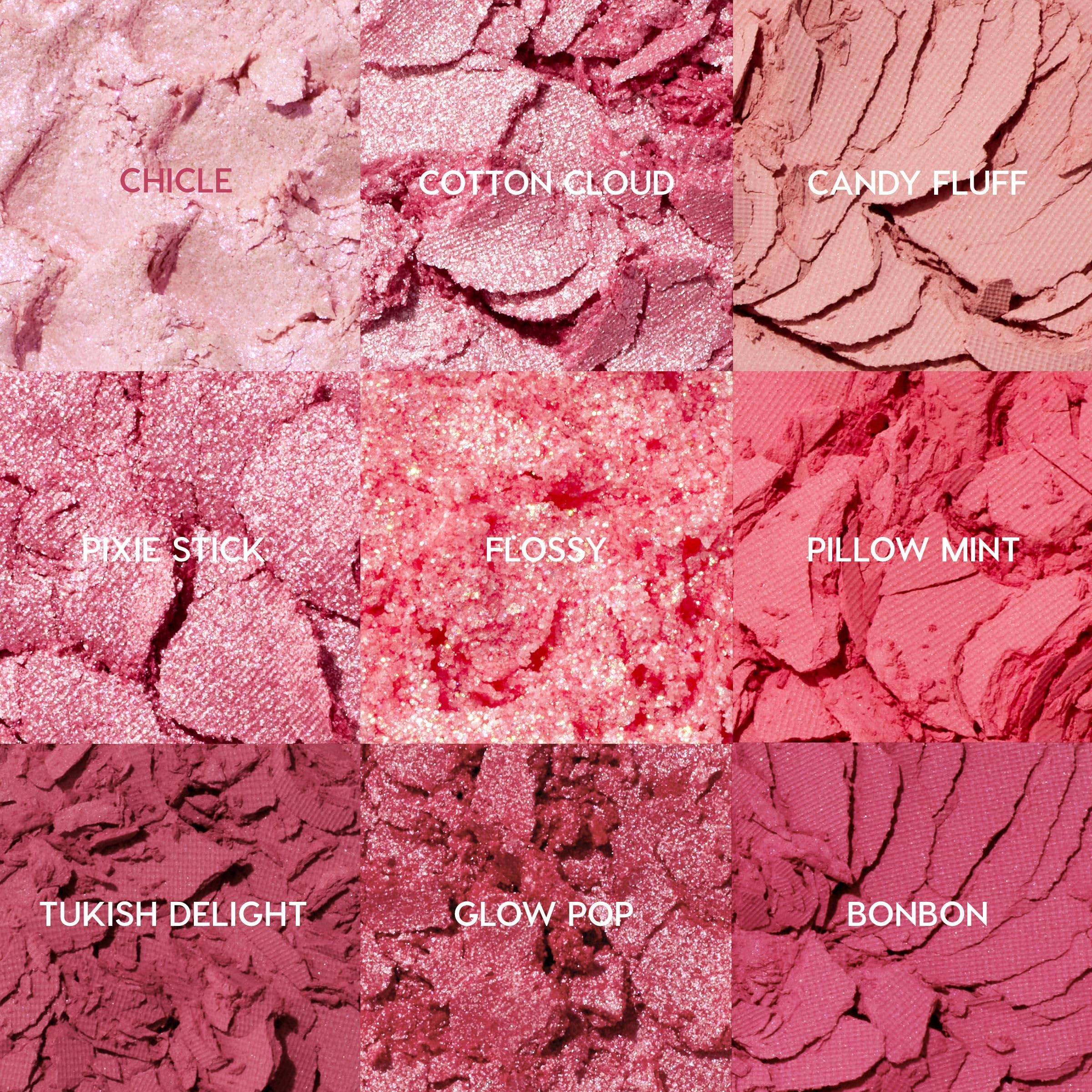 ColourPop Cloud Spun matte swatches for everyday looks on skin.