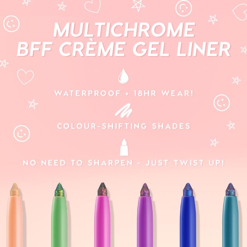 Waterline application of ColourPop Crème Gel Waterproof Eyeliner with smooth glide.