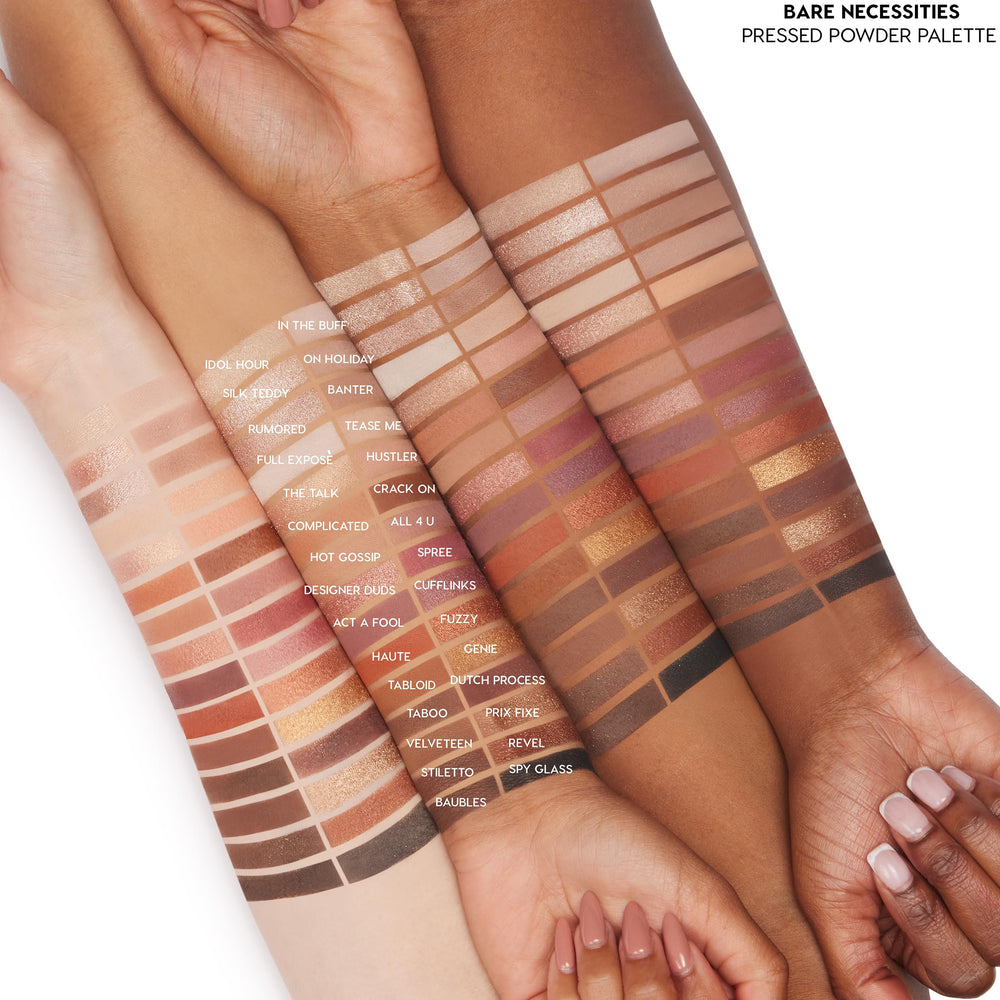 ColourPop Bare Necessities open spread demonstrates day-to-night shade range.