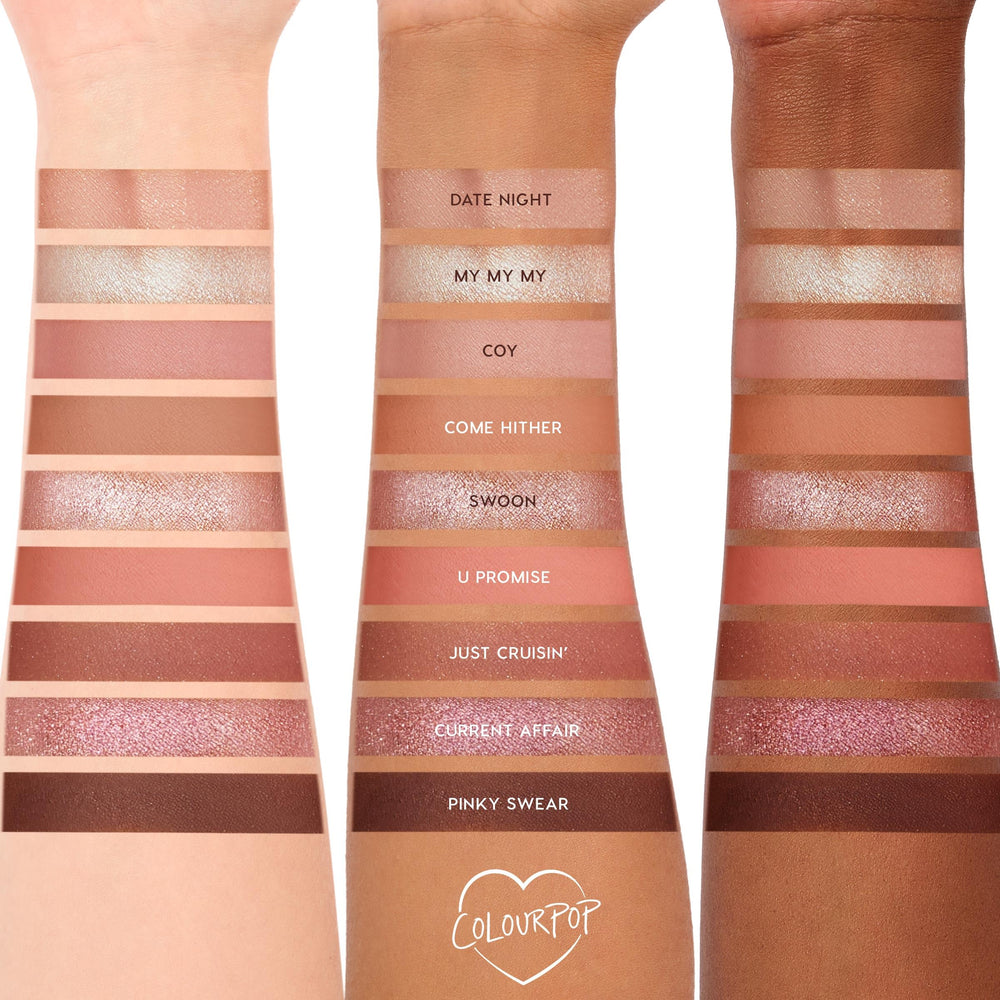 ColourPop Blush Baby applying on eyelid for colorful, long-wearing shade.