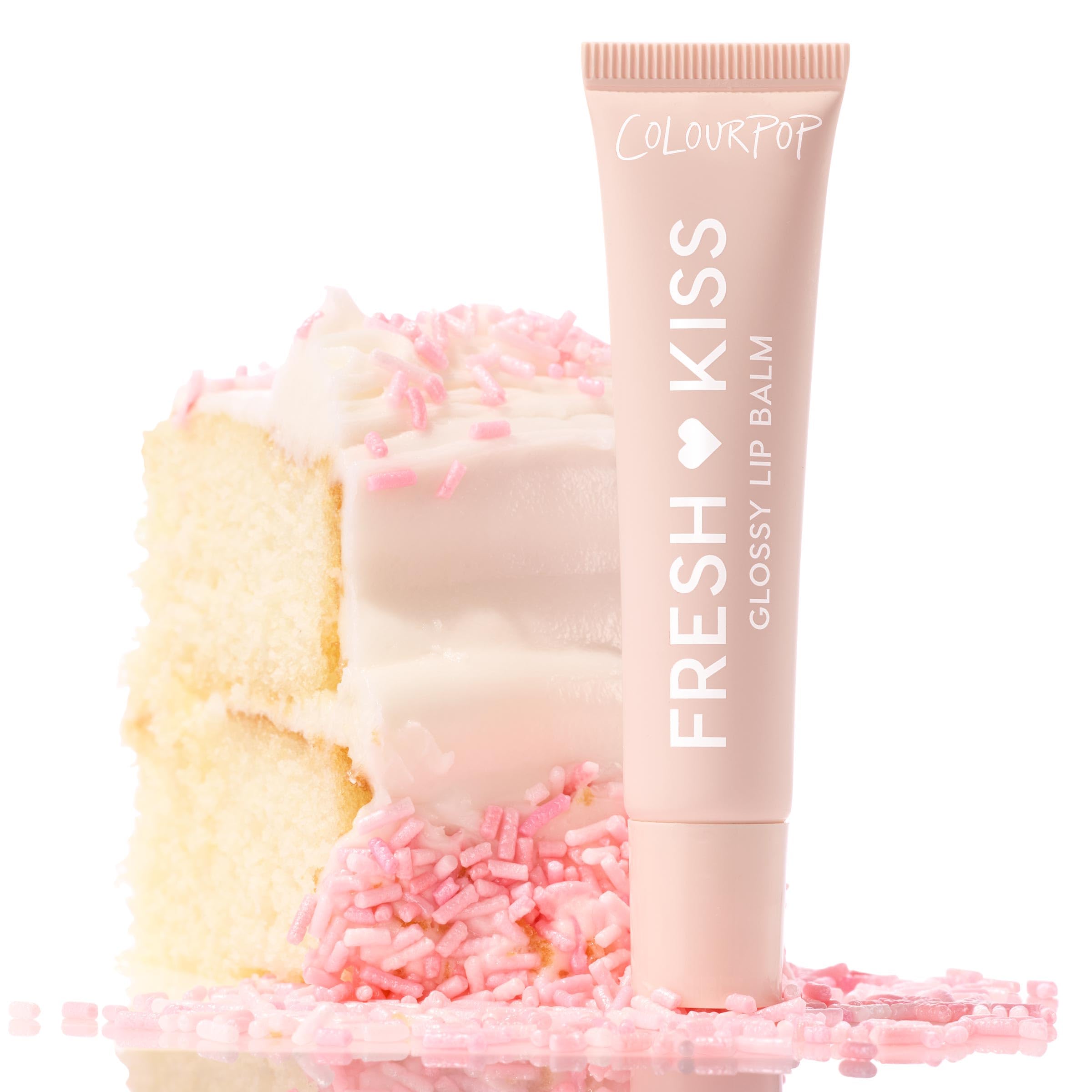 Glossy finish on lips with ColourPop Fresh Kiss lip balm