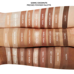 ColourPop Going Coconuts application on lids creates cool-toned drama.