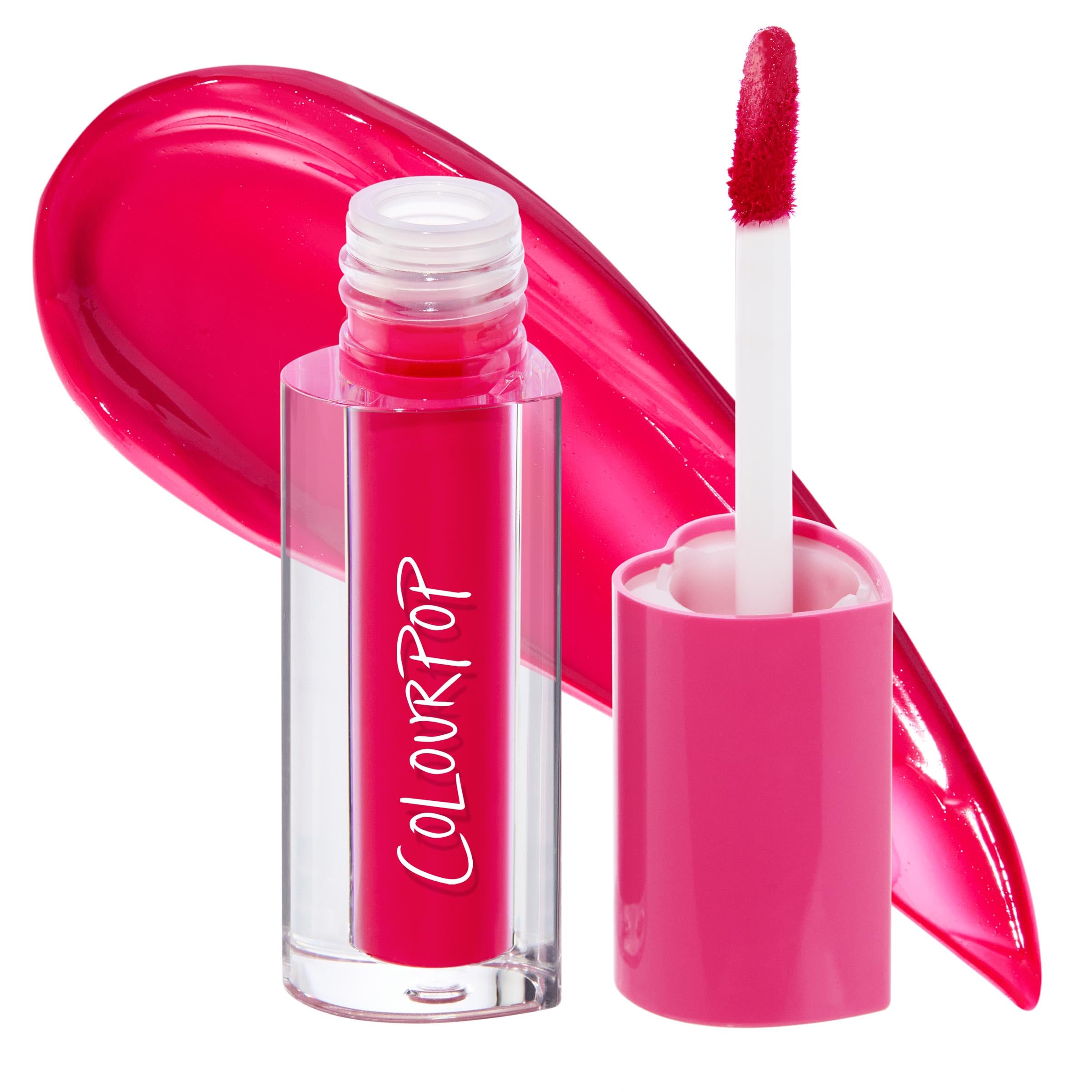 ColourPop HydraPop bottle-pour showing glossy lip gloss release for easy application.