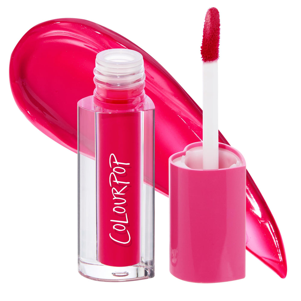 ColourPop HydraPop bottle-pour showing glossy lip gloss release for easy application.