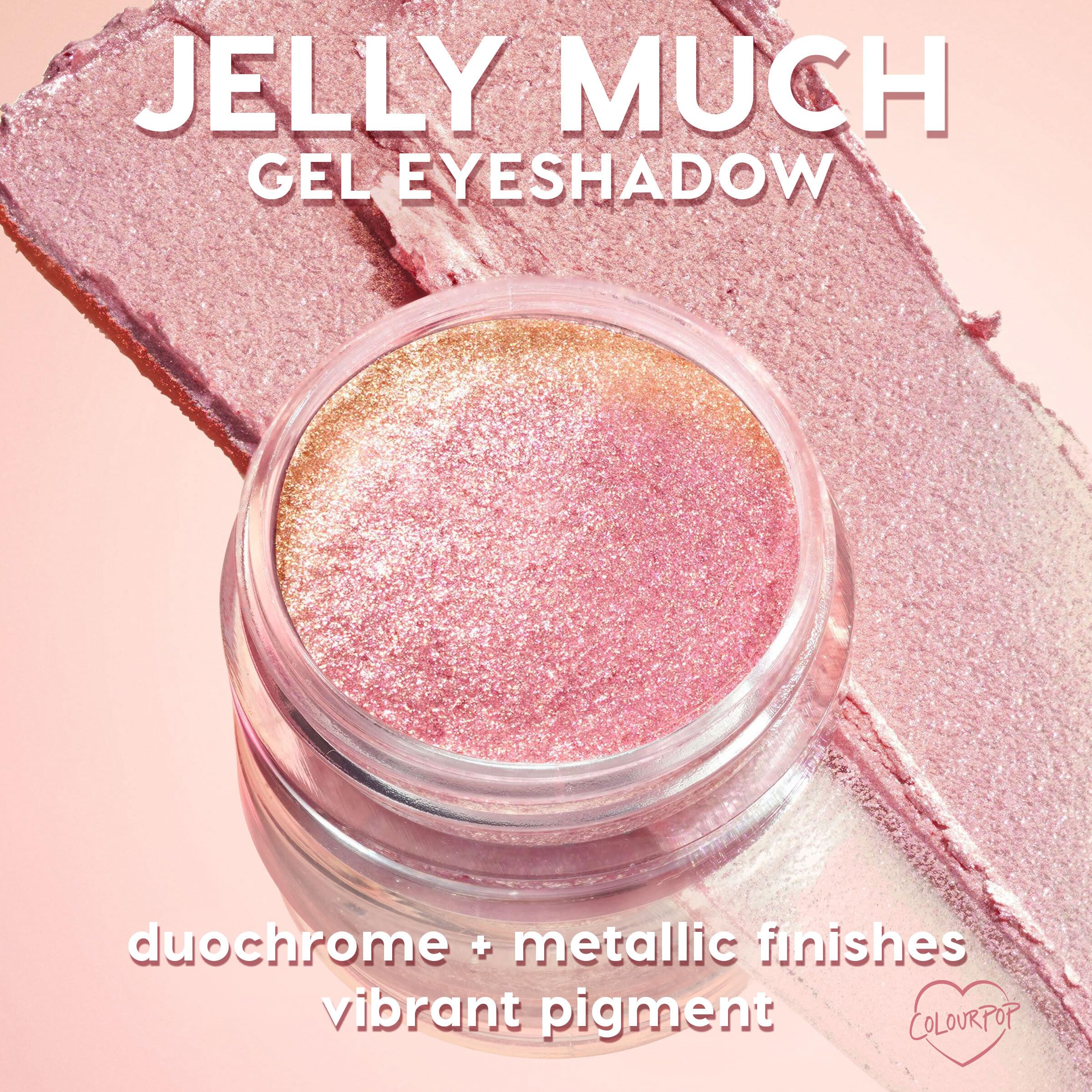 ColourPop Jelly Much Hallucinogenius close-up shows glossy glitter texture.
