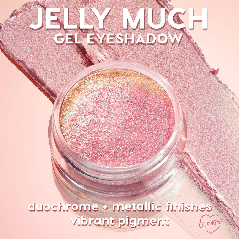 ColourPop Jelly Much Hallucinogenius close-up shows glossy glitter texture.