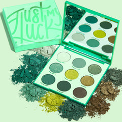 ColourPop Just My Luck metallic shades closeup highlight reflective, eye-catching shine.