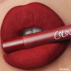 ColourPop Lippie Lip Pencil applied on lips for bold definition.