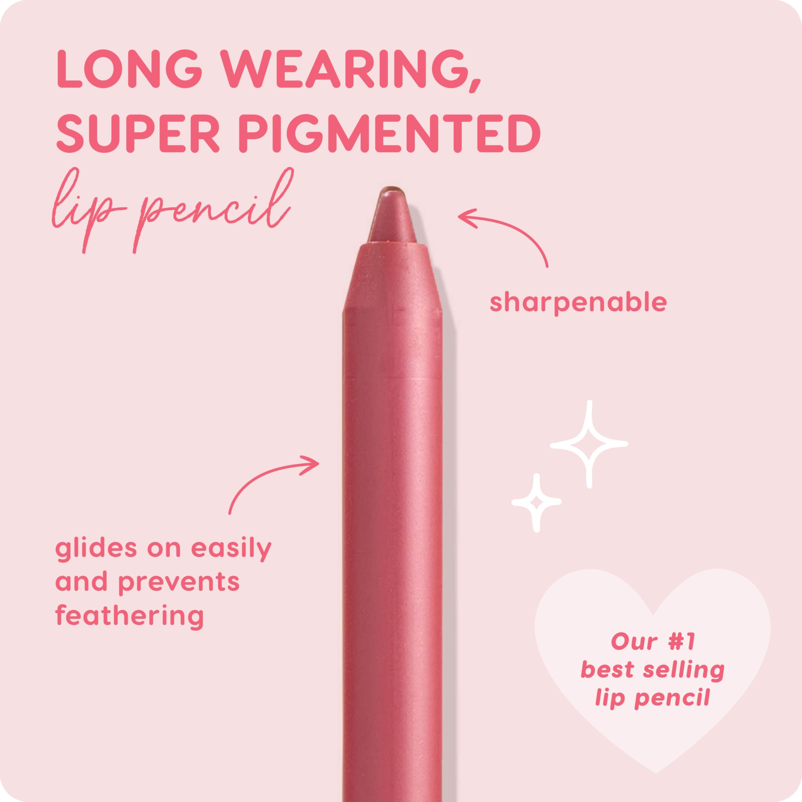 ColourPop Lippie Pencil demonstrates precise lip line application for bold color.