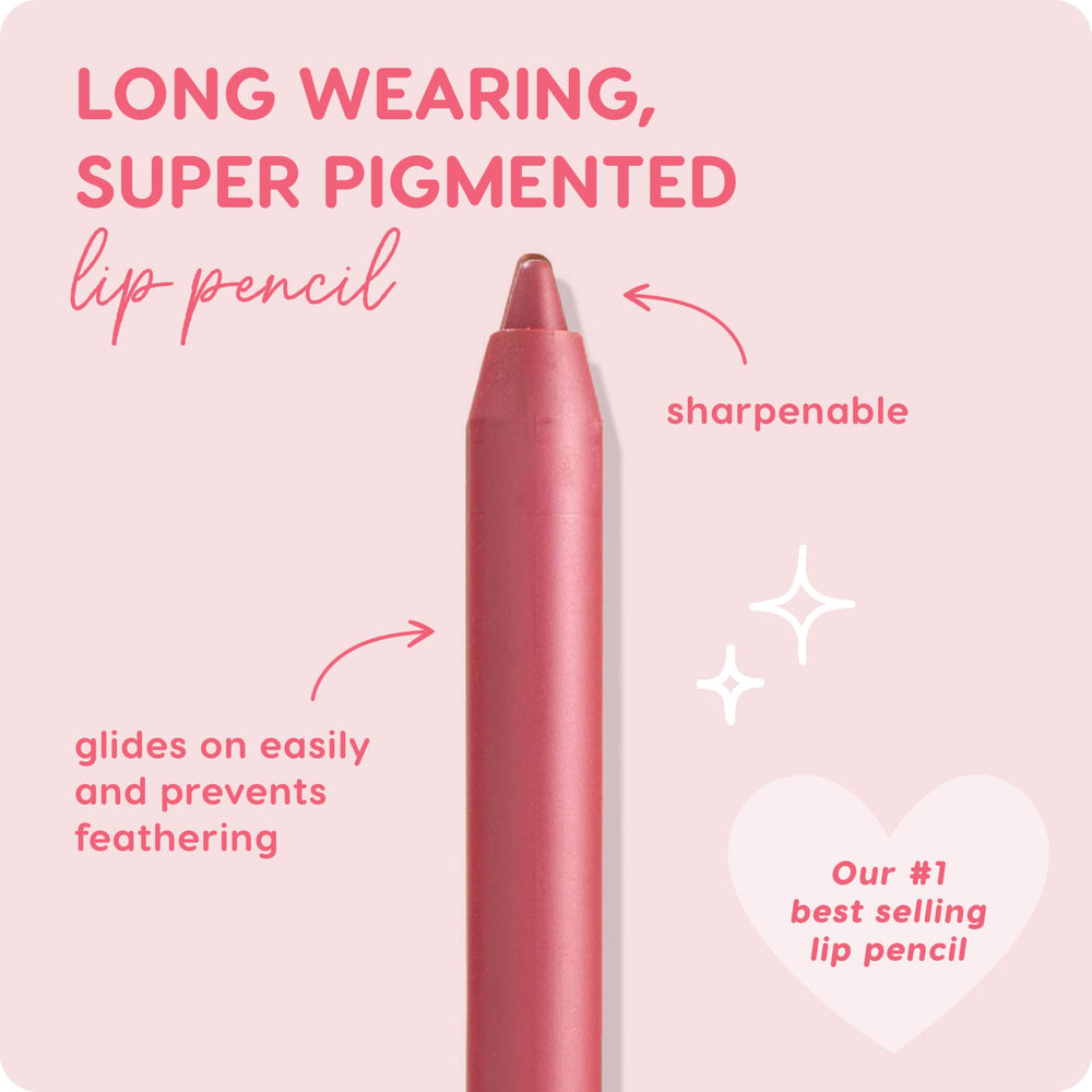 ColourPop Lippie Pencil demonstrates precise lip line application for bold color.