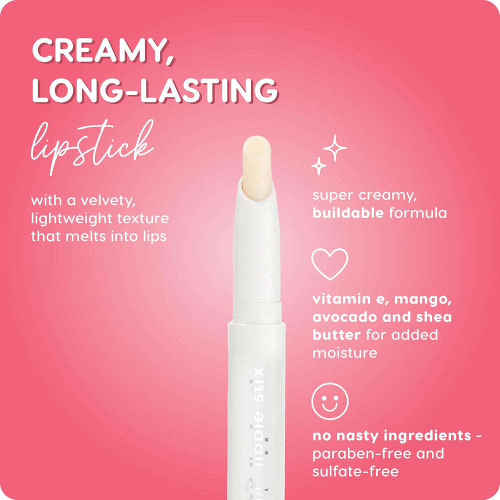 ColourPop Lippie Primer swatch on lips reveals a soft-focus base.