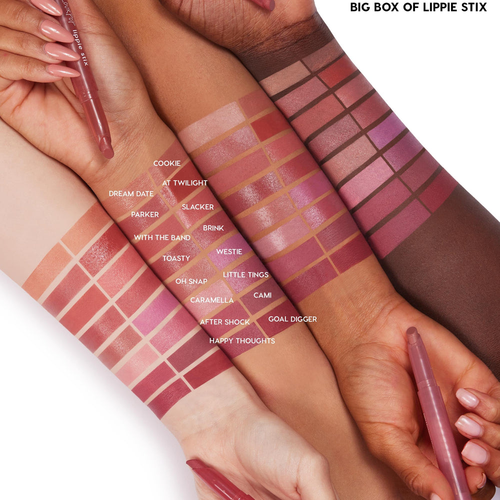 ColourPop Lippie Stix Oh Snap pigment swatch reveals pink nude shade.