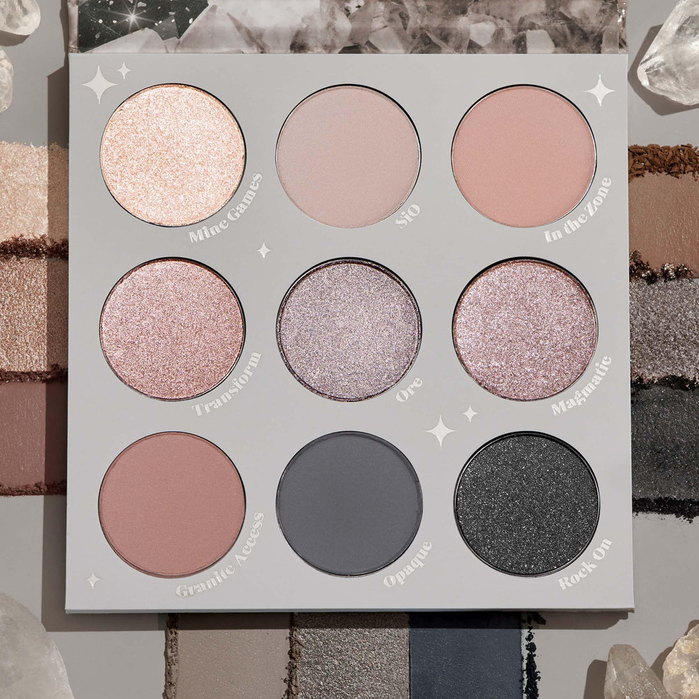 ColourPop Of Quartz swatches reveal versatile neutral taupe tones for daily wear.