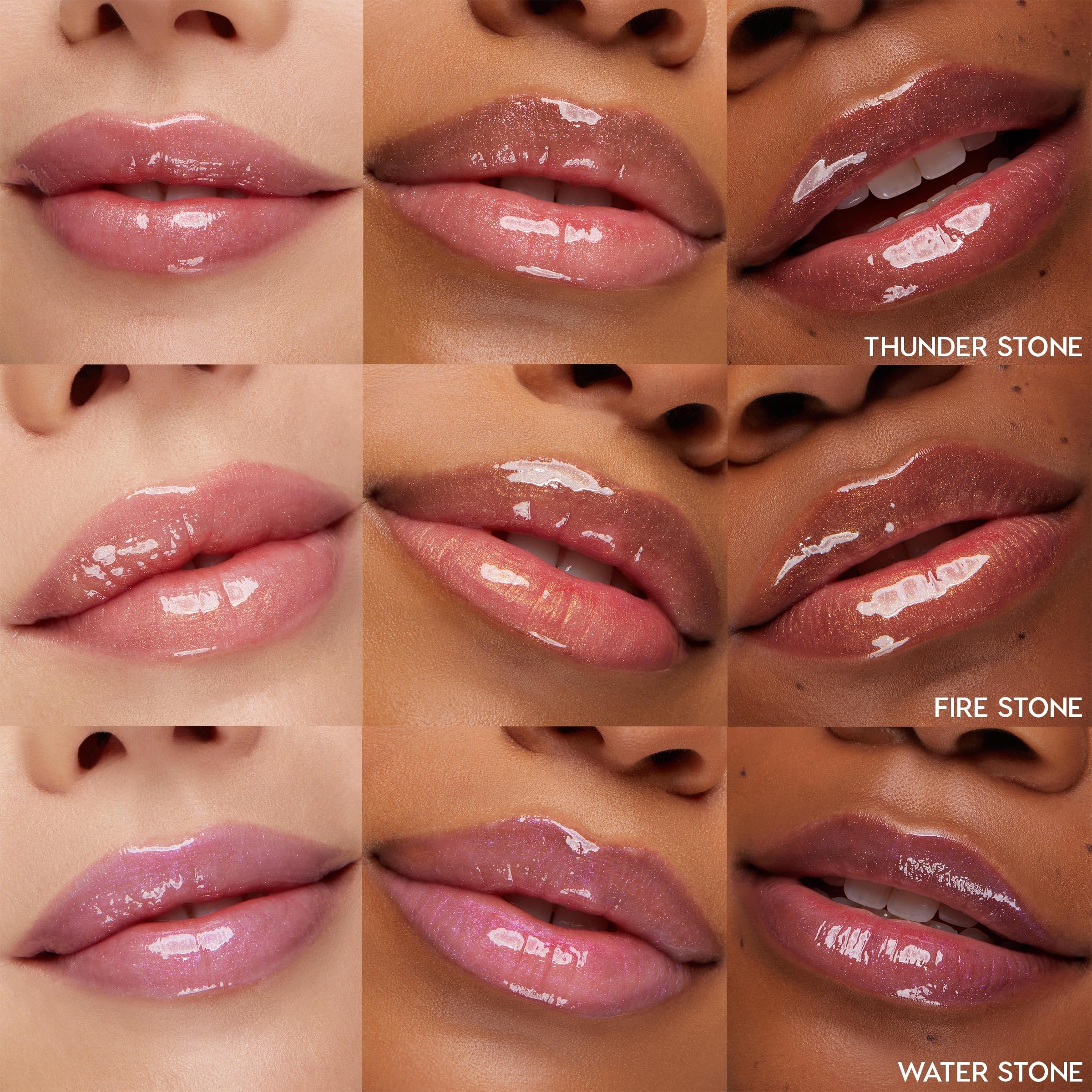 ColourPop Evolution gloss Vaporeon on-lip shot reveals a cool, pearlescent glow.